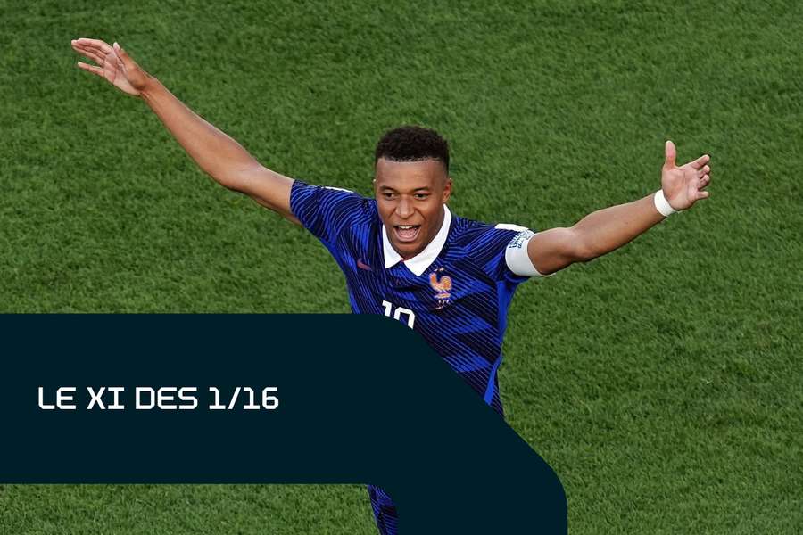 Kylian Mbappé célébrant un but.