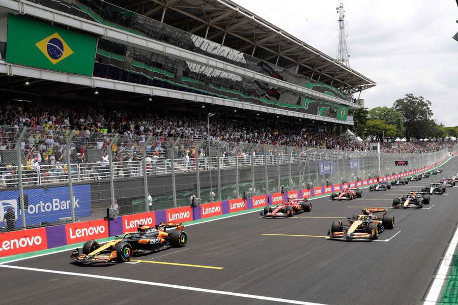 The F1 grid for the Brazilian Sprint race