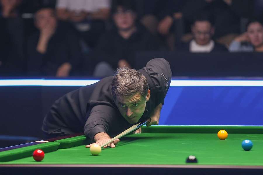 Ronnie O'Sullivan in action at the World Open
