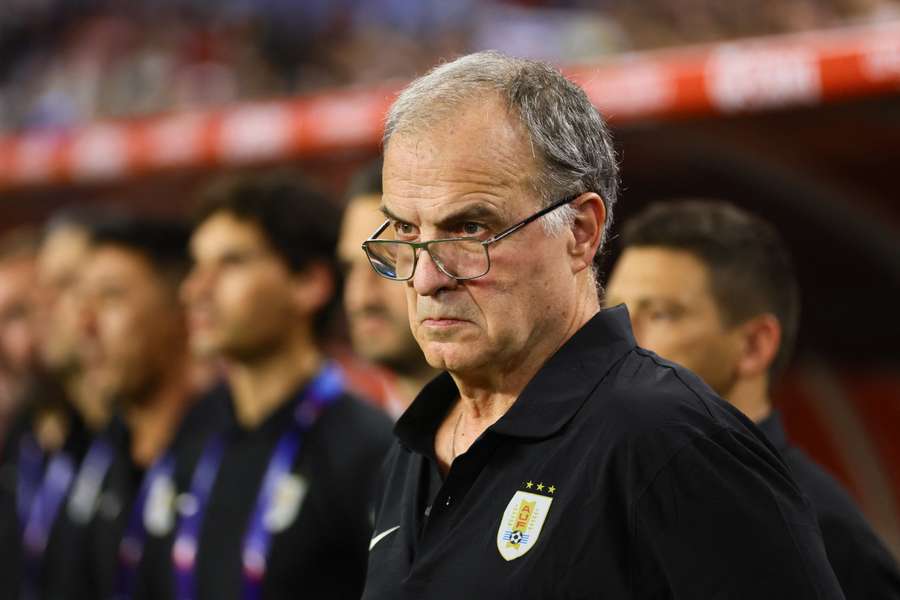 Uruguay boss Bielsa watches on 