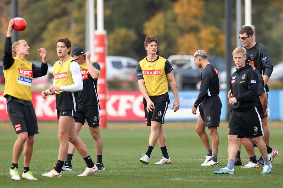 Collingwood players training at the AIA Centre.