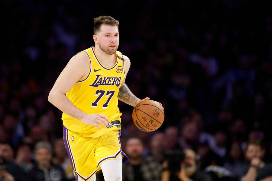 Luka Doncic in action for the Lakers Luka Doncic in action for the Lakers
