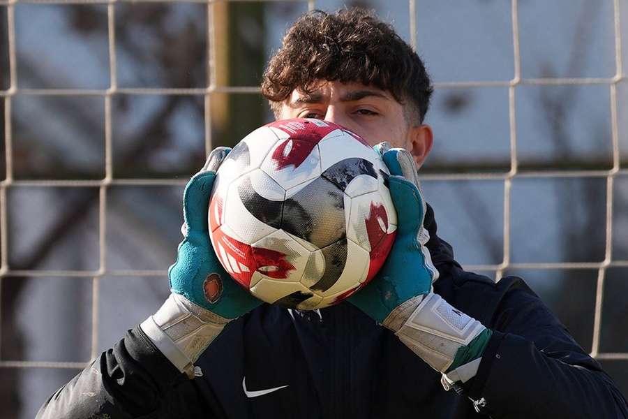 Un gardien d'Amedspor à l'entraînement.