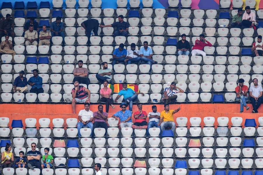 There were plenty of empty seats during the match between Pakistan and Sri Lanka