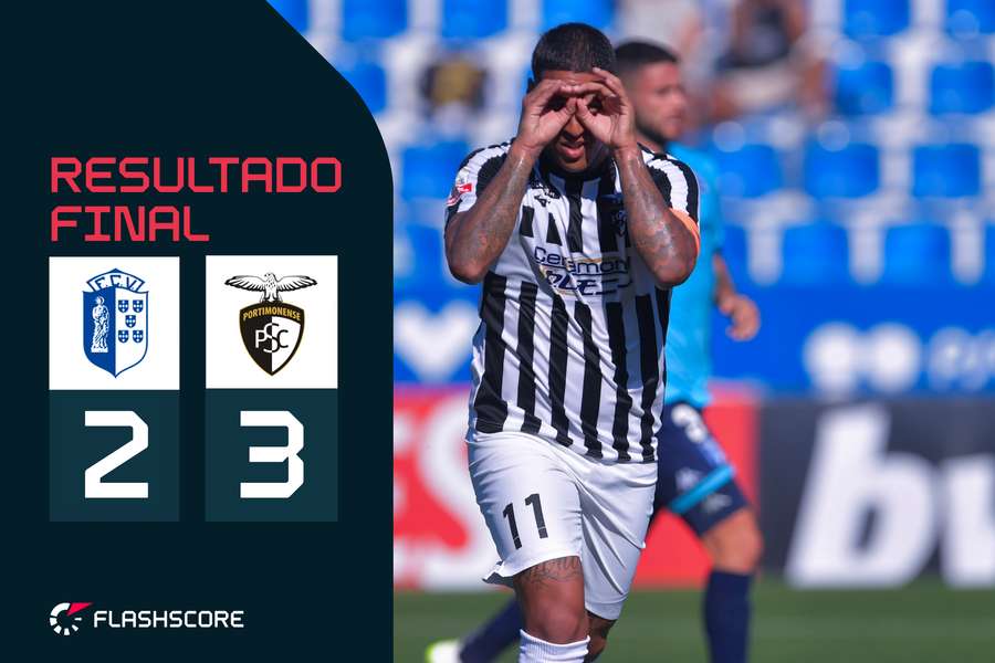 Carlinhos, capitão do Portimonense, abriu e fechou o triunfo algarvio