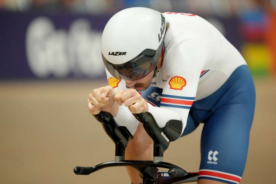 Blaine Hunt in action during the men's C5 time 1km trial qualification