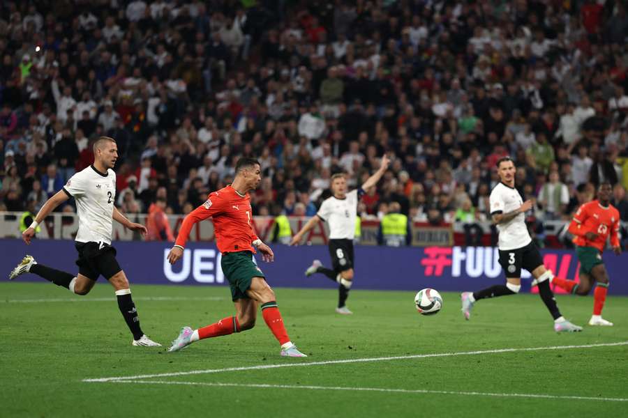 Cristiano Ronaldo scores the winning goal against Germany