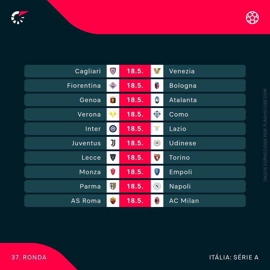 O calendário da próxima jornada