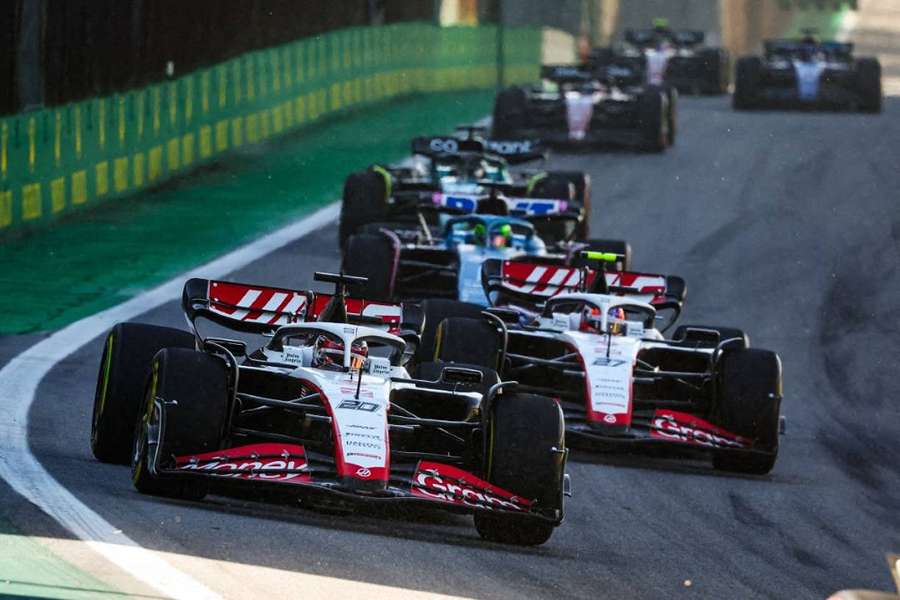 Die Haas-Fahrer beim Großen Preis von Brasilien.