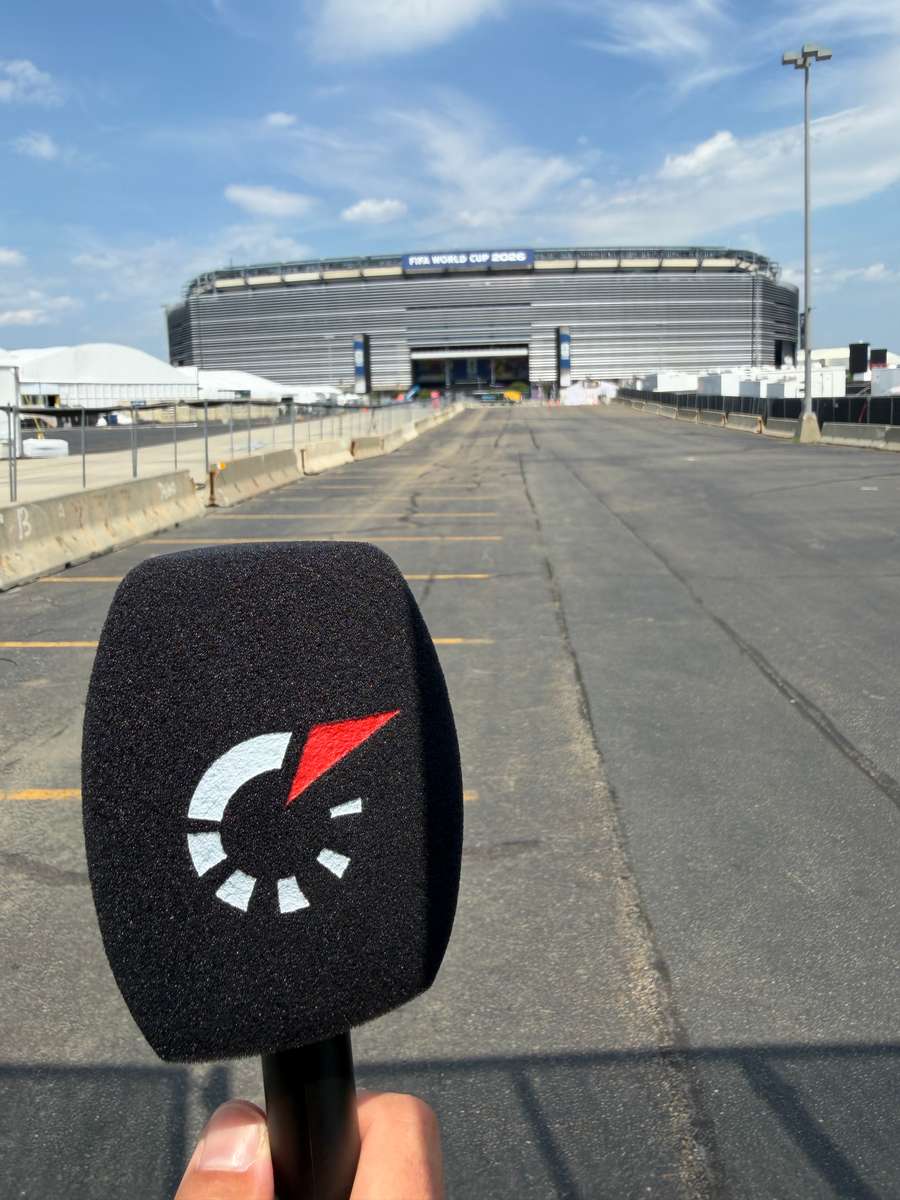 Pohled na stadion, kde se bude konat finále MS.