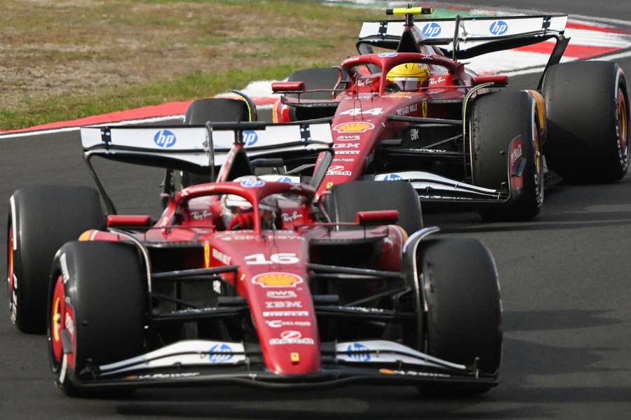Leclerc e Hamilton, da Ferrari, no GP da China Leclerc e Hamilton, da Ferrari, no GP da China