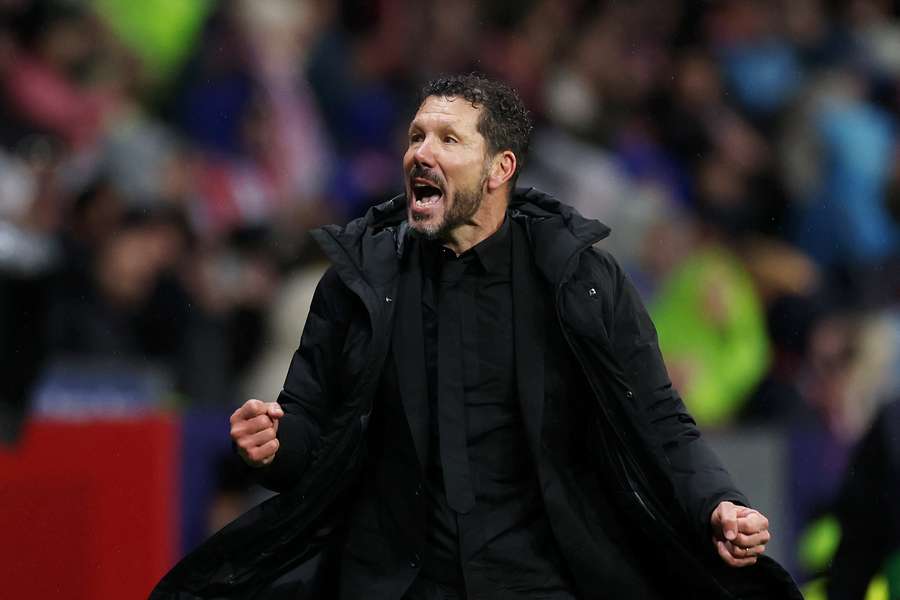 Diego Simeone is pleased following Atletico Madrid's win over Athletic Club.