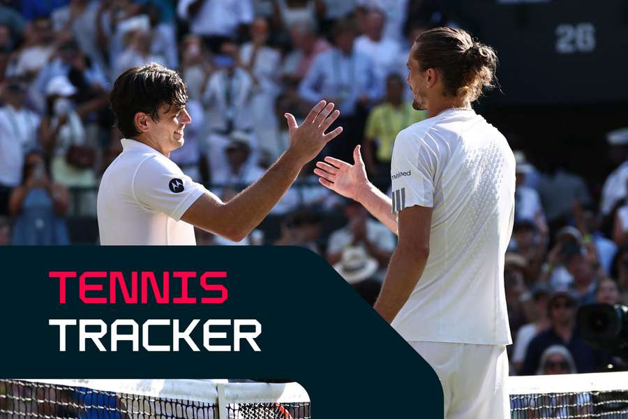 Zverev (right) is through to the Wimbledon semi-finals
