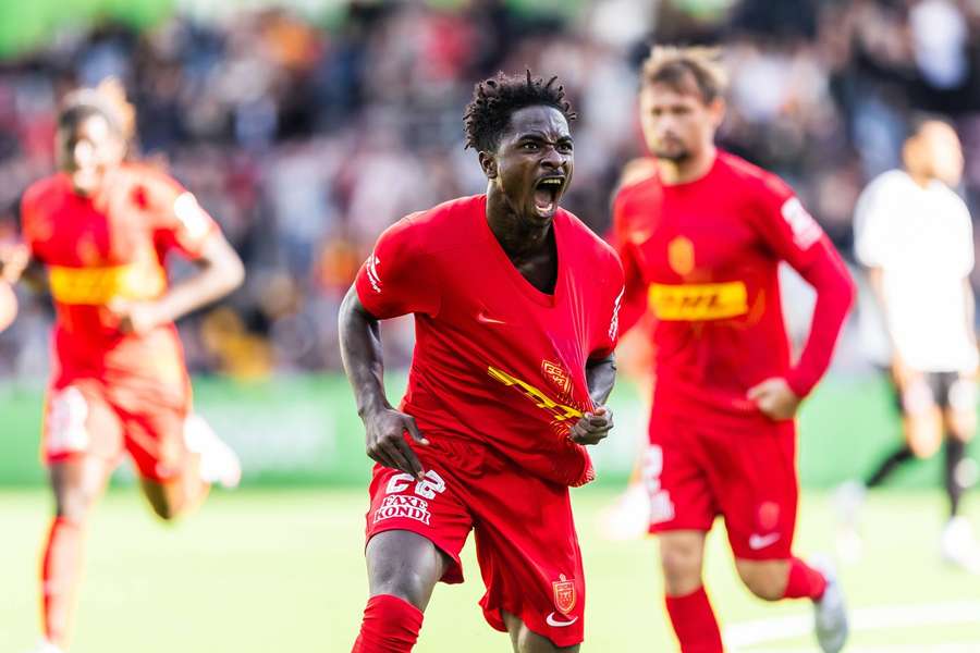 Prince Amoako in action for Nordsjaelland