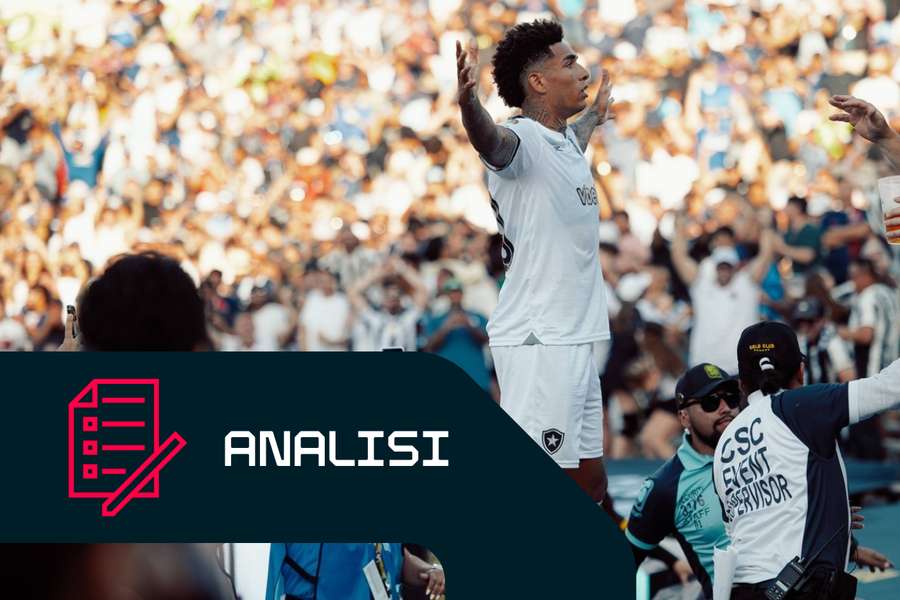 Igor Jesus del Botafogo festeggia il suo gol contro il PSG durante la Coppa del Mondo per Club FIFA 2025