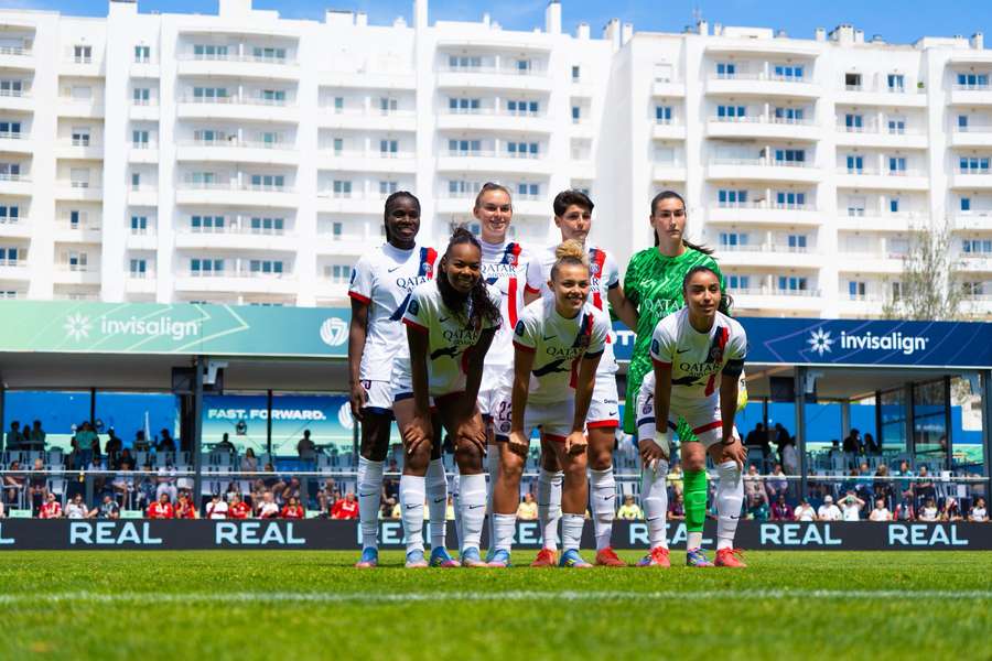 Les 7 joueuses démarrant pour le PSG face à l'AS Rome, le 22 mai 2025.