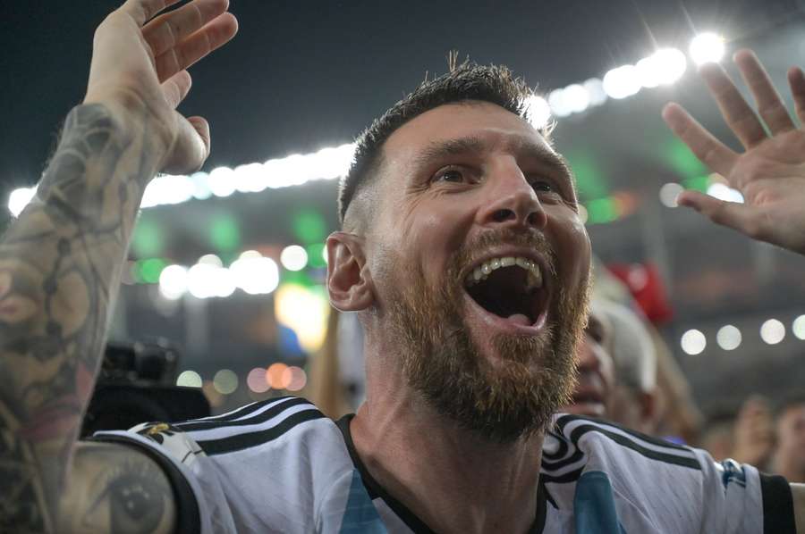 Messi in actie voor Argentinië