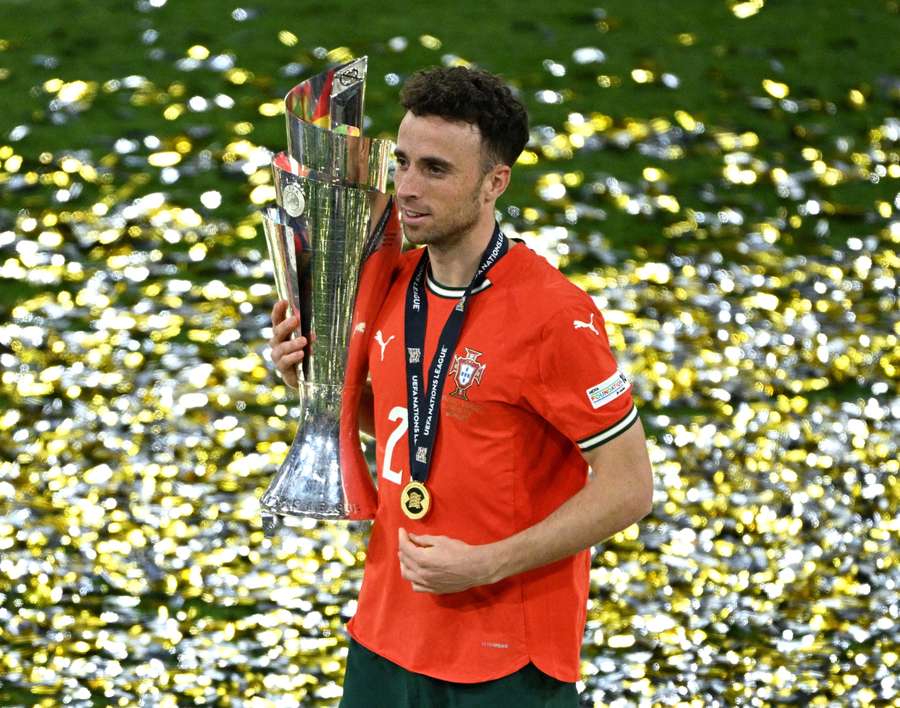Jota celebrates Portugal's Nations League win