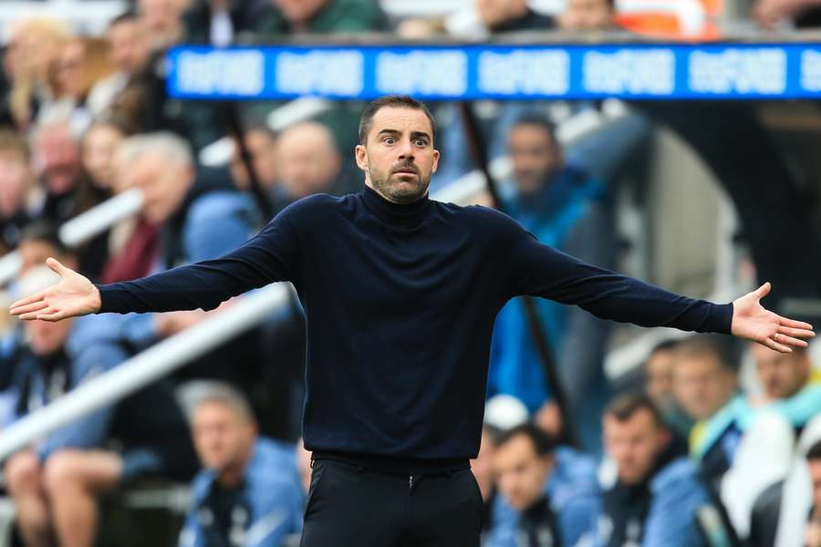 Southampton's Spanish head coach Ruben Selles reacts during the English Premier League football match between Newcastle United and Southampton