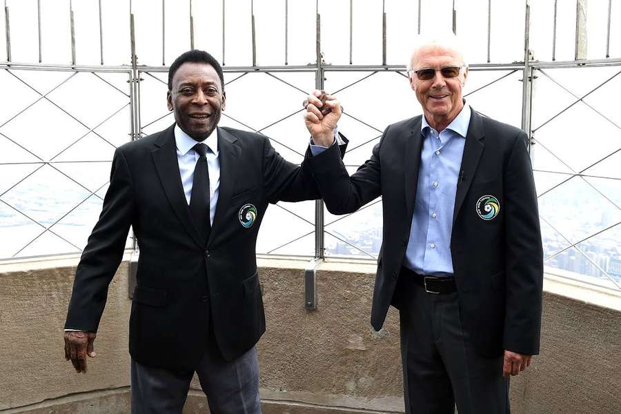 Pelé et Beckenbauer en 2015.