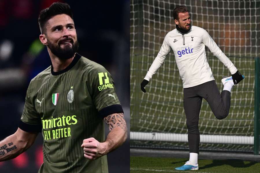 AC Milan y Tottenham se encomiendan a sus indispensables Giroud y Kane