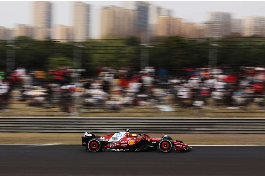 Lewis Hamilton in action