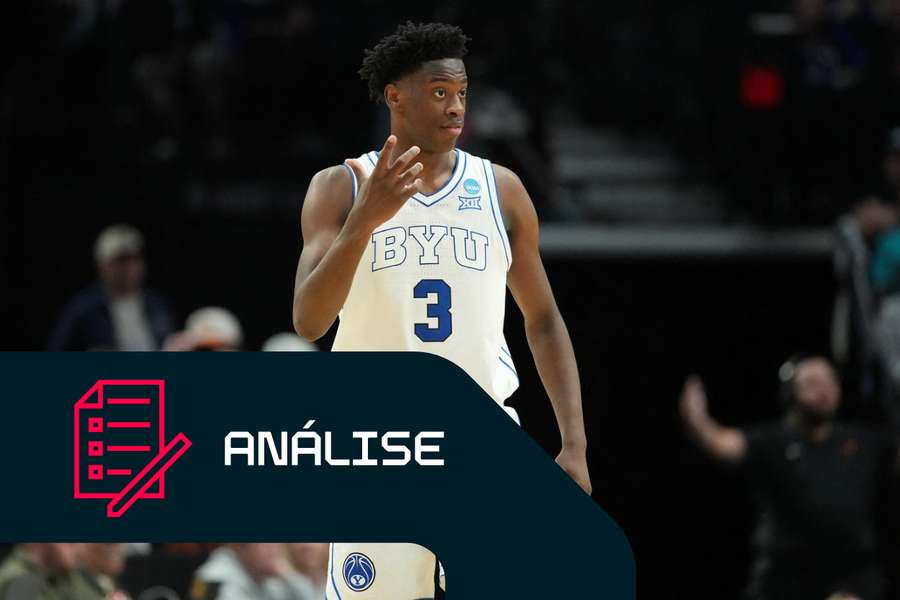 AJ Dybantsa, da BYU, durante um jogo.
