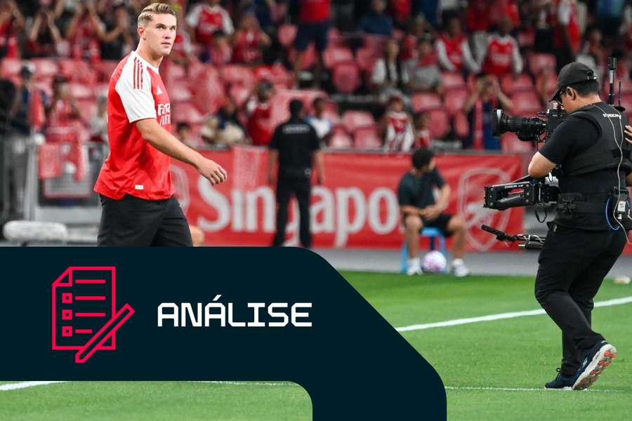 Viktor Gyokeres já surgiu vestido à Arsenal antes do jogo com o Newcastle