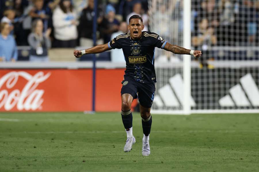 Philadelphia Union's Jesus Bueno celebrates after 2025 MLS Playoff shootout goal Philadelphia Union's Jesus Bueno celebrates after 2025 MLS Playoff shootout goal