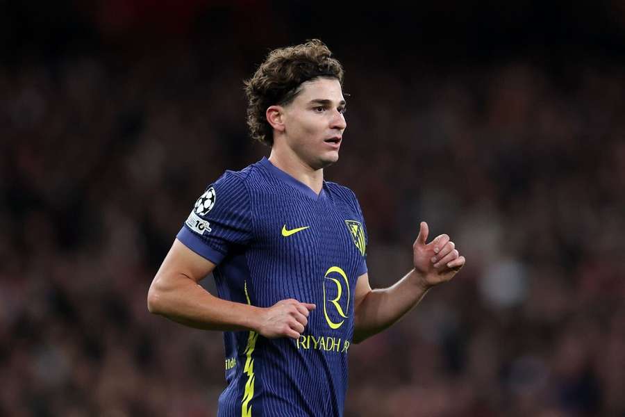 Julián Álvarez, durante un partido con el Atlético de Madrid Julián Álvarez, durante un partido con el Atlético de Madrid