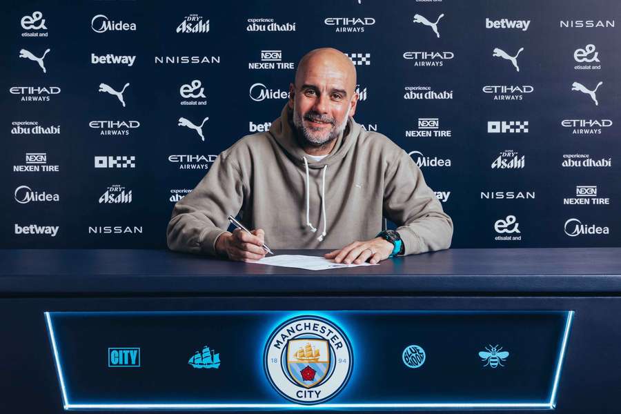 Pep Guardiola is staying as manager of Manchester City