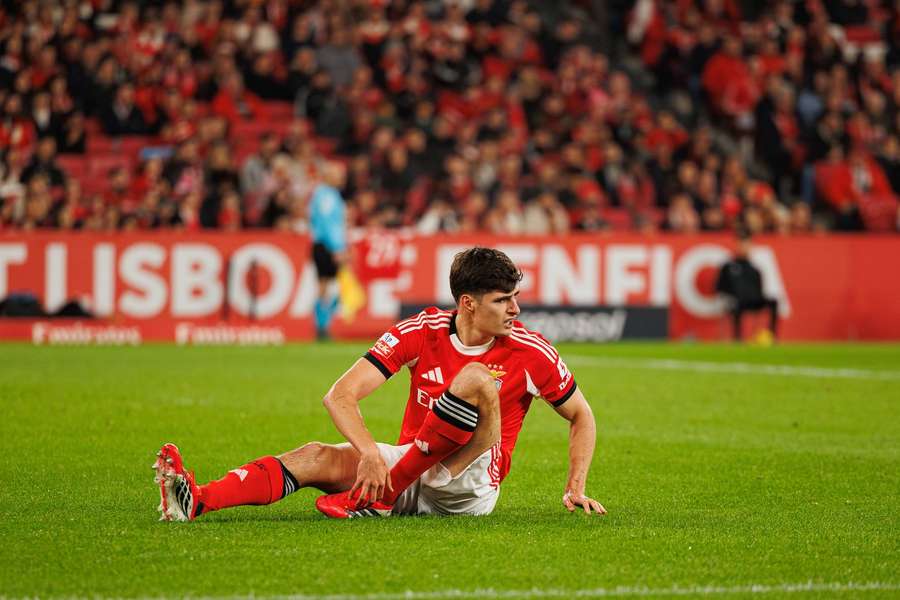 António Silva em ação pelo Benfica