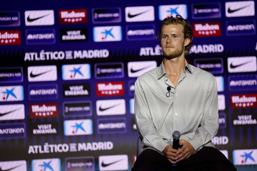Morten Hjulmand apresentado no Atlético de Madrid Morten Hjulmand apresentado no Atlético de Madrid