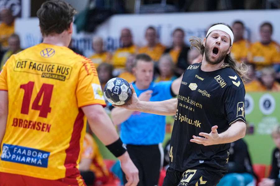 Mikkel Hansen i pokalkampen mod GOG. Mikkel Hansen i pokalkampen mod GOG.