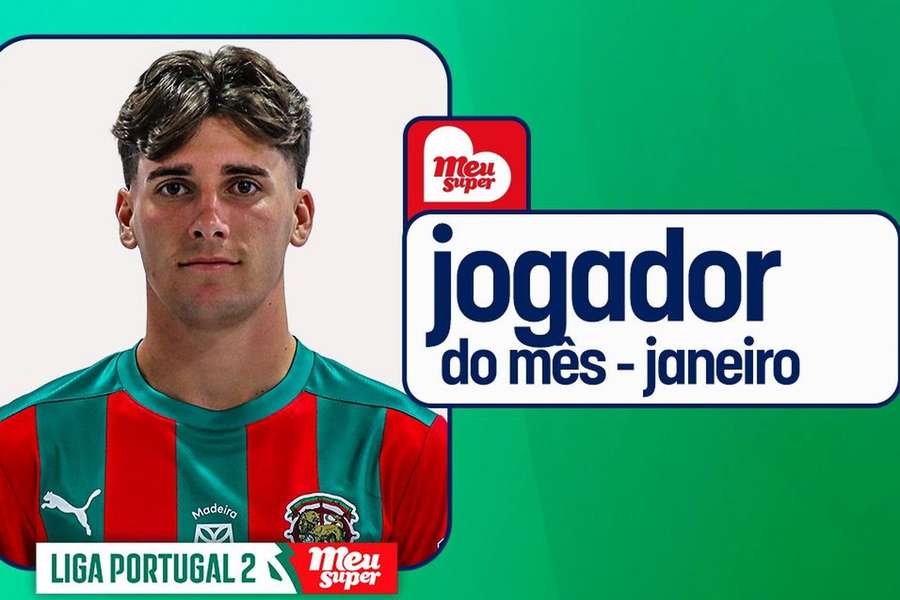 Martín Tejón, melhor jogador do mês da Liga 2 em janeiro