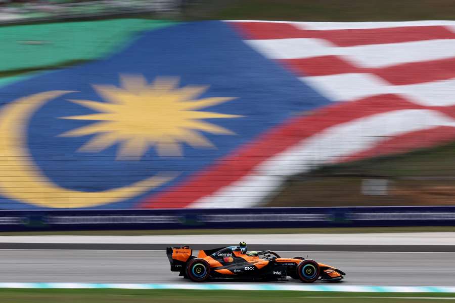 Lando Norris on track in Malaysia Lando Norris on track in Malaysia