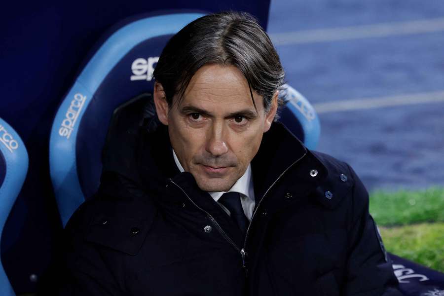 Inzaghi looking on as Inter took on Napoli earlier