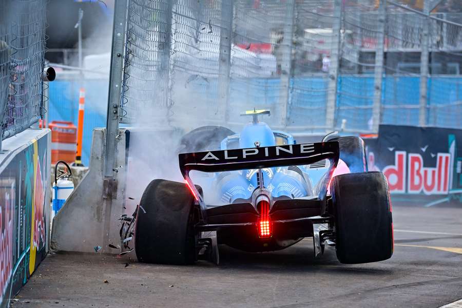Accidente de Ocon en Miami 2022