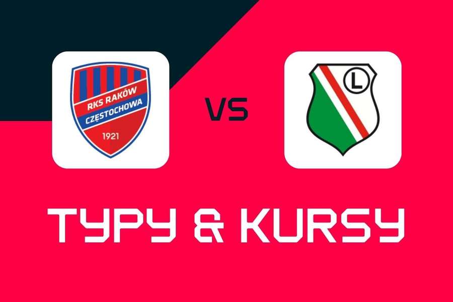 Raków Częstochowa - Legia Warszawa: Typy bukmacherskie, najlepsze kursy i zakłady (Ekstraklasa)