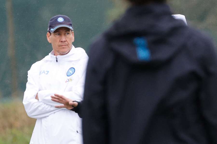 Rudi Garcia durante uma sessão de treino