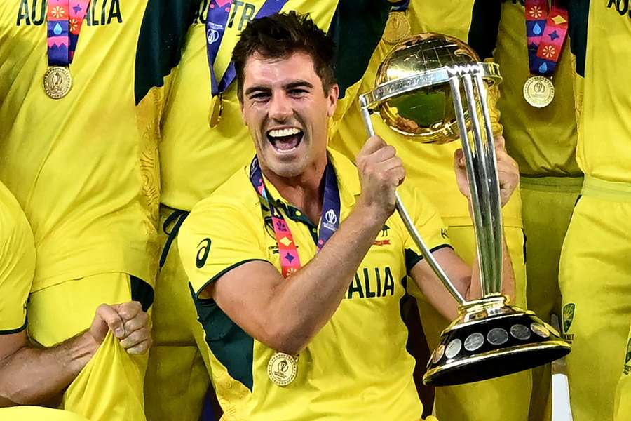 Pat Cummins lifts the ODI World Cup after Australia beat hosts India in the final
