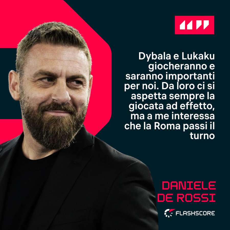 De Rossi su Lukaku e Dybala