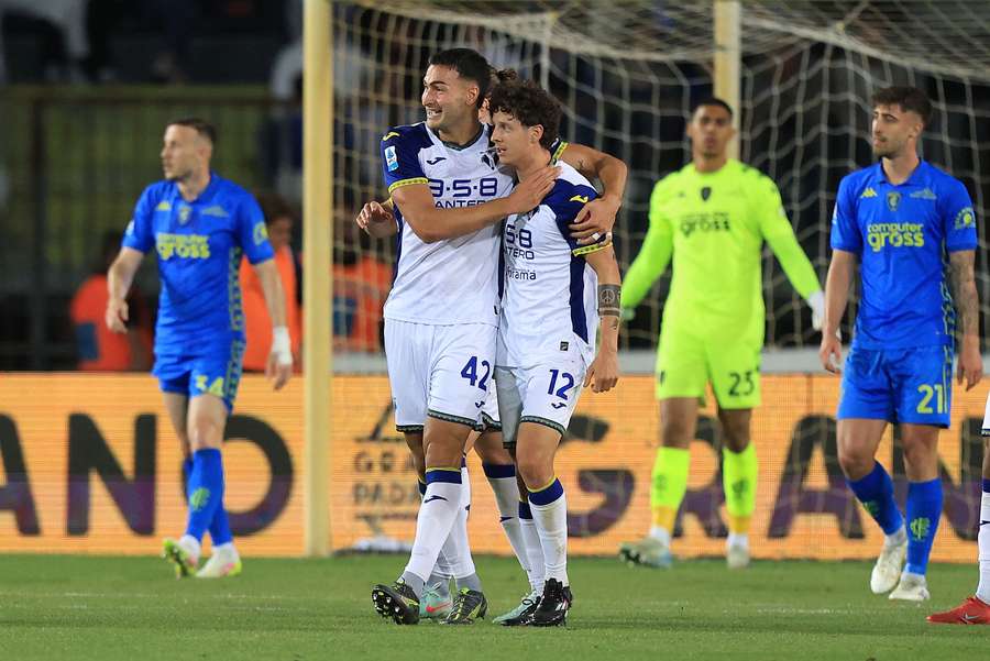 Verona celebrate winning goal