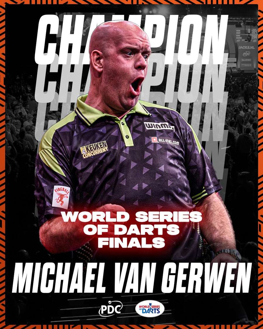 Van Gerwen prevails on home soil Van Gerwen prevails on home soil