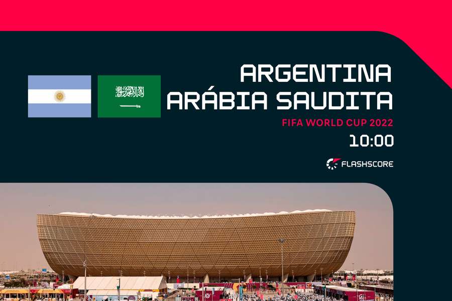 O duelo entre Argentina e Arábia Saudita é o primeiro do grupo C do Mundial-2022