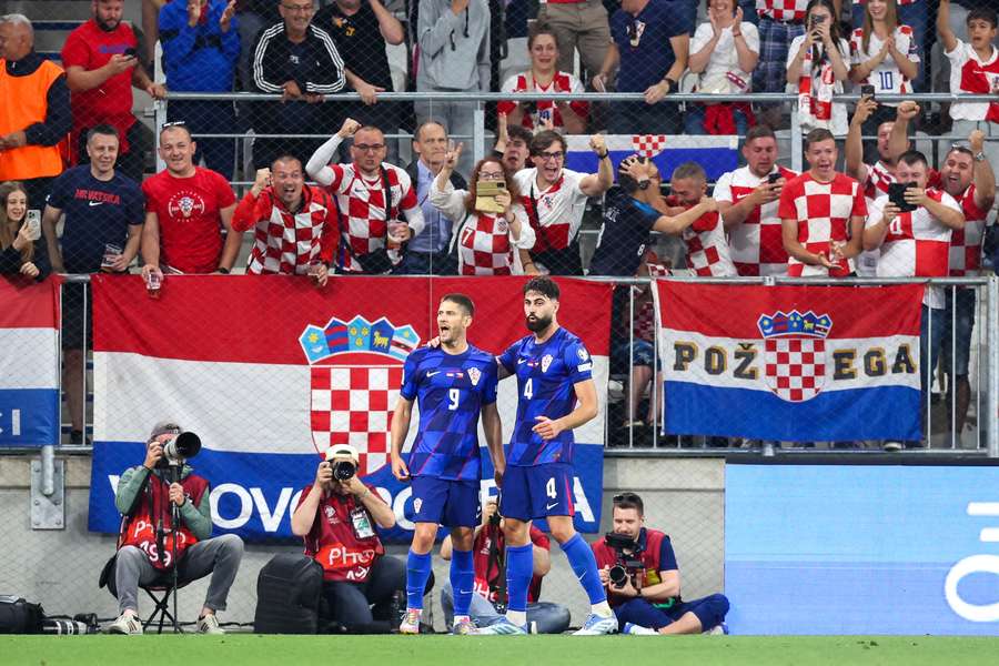 Andrej Kramaric, left, scored twice for Croatia in the rout Andrej Kramaric, left, scored twice for Croatia in the rout