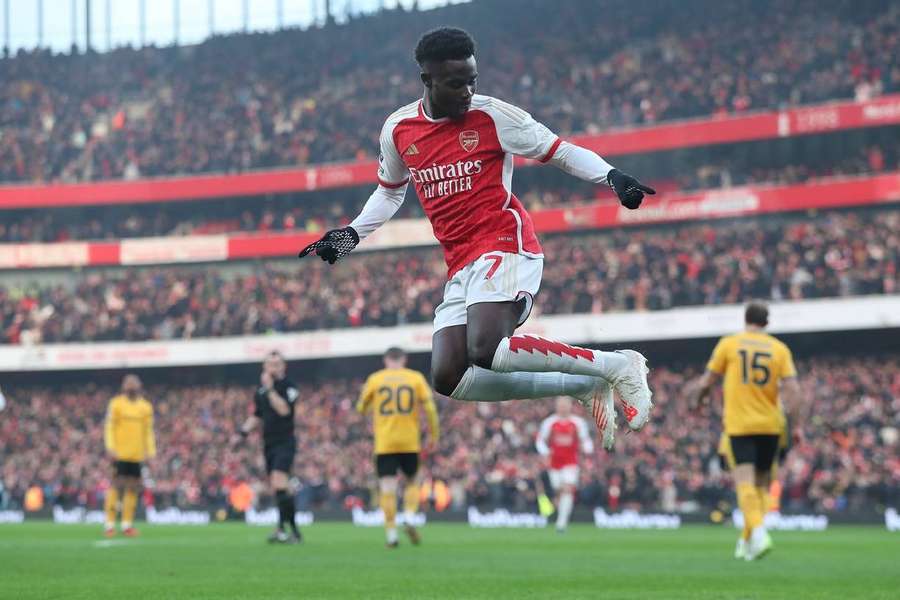 Bukayo Saka a marcat primul gol al lui Arsenal