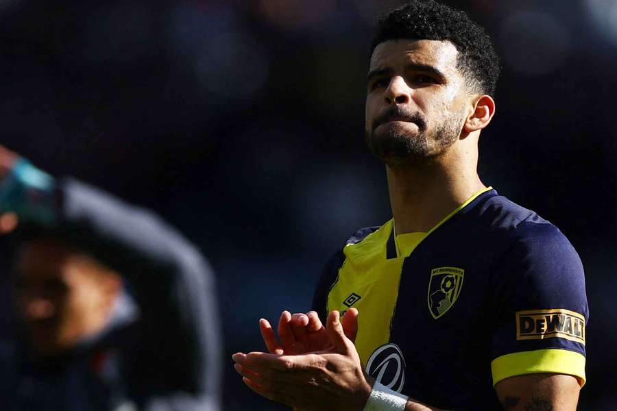 Bournemouth's Dominic Solanke reacts after defeat last season