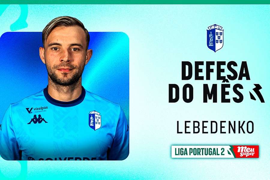 Lebedenko foi o defesa do mês na Liga 2