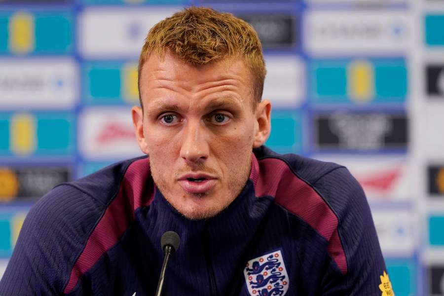 Dan Burn speaks to the media ahead of England's game with Andorra 